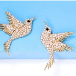❤️ FREE Bird Animal Boho Peasant Hipster Swan Hummingbird Rhinestone Earrings